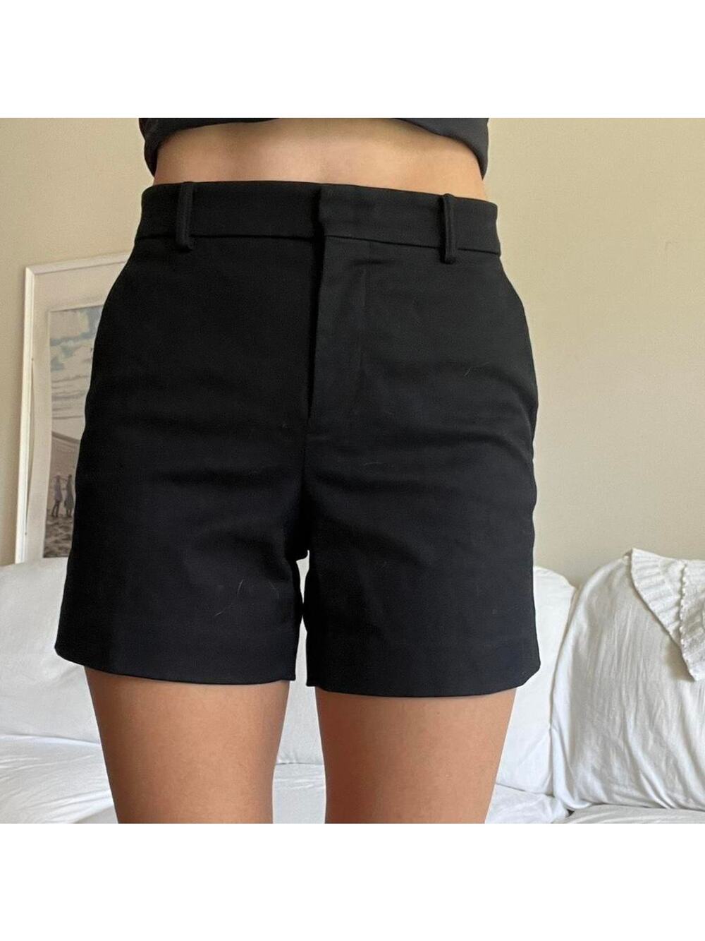 Black longchamp shorts in black